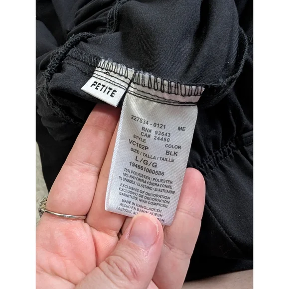 Vince Camuto Black Scrub Pants Joggers Size Petite Large - Picture 5 of 8